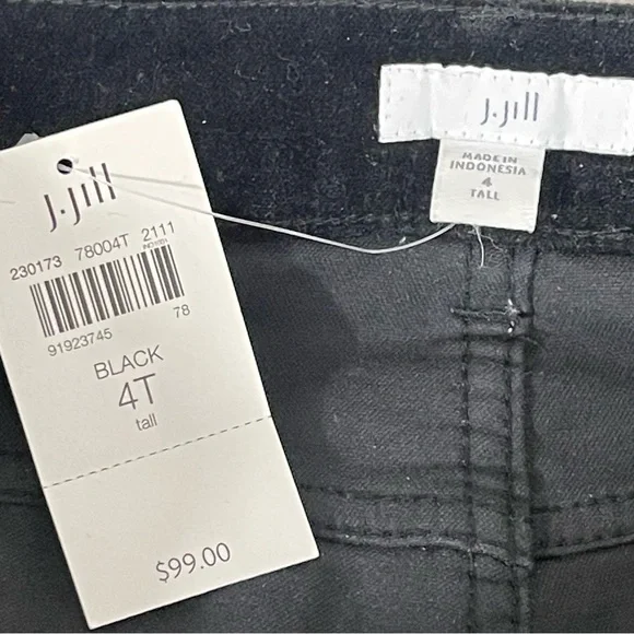 J. Jill Black Luxe Velveteen Stretch High-Rise Jeans - Picture 8 of 11